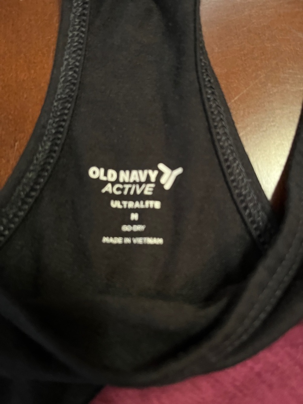 Old Navy Racerback Tank Tops in Berry and Black (2) - Picture 3 of 6